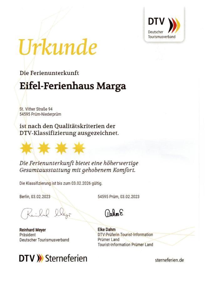 Eifel-Ferienhaus Marga Prüm Exteriér fotografie